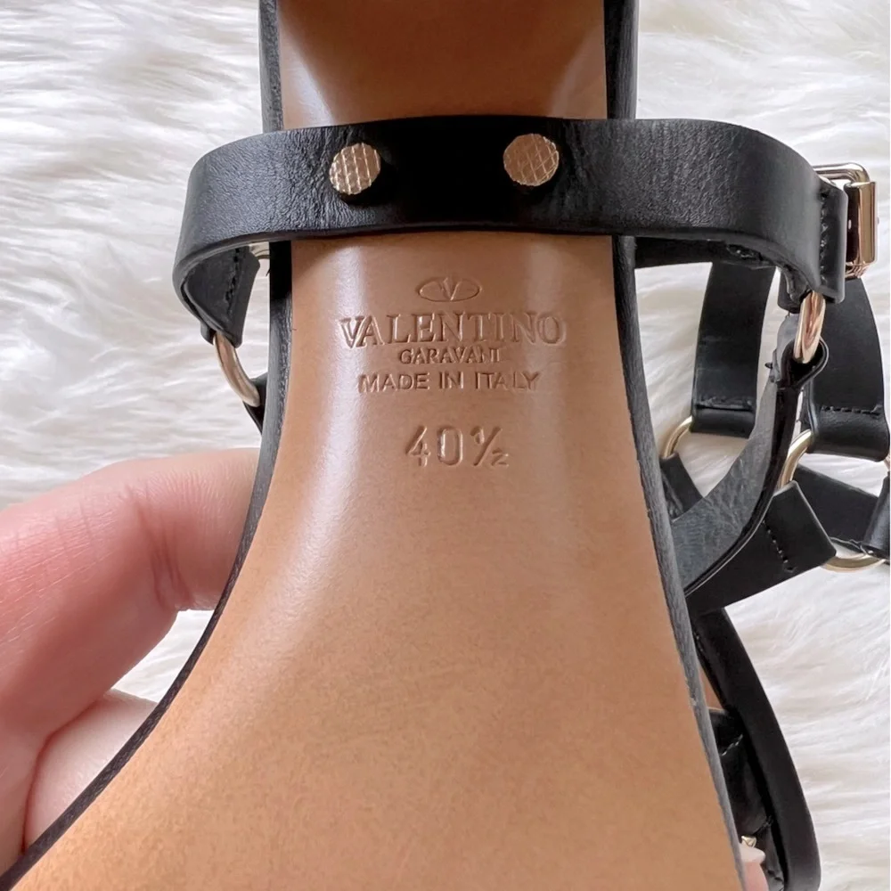Valentino Garavani Rockstud Quilted City Block Heel Sandal EU 40.5 - Picture 10 of 11